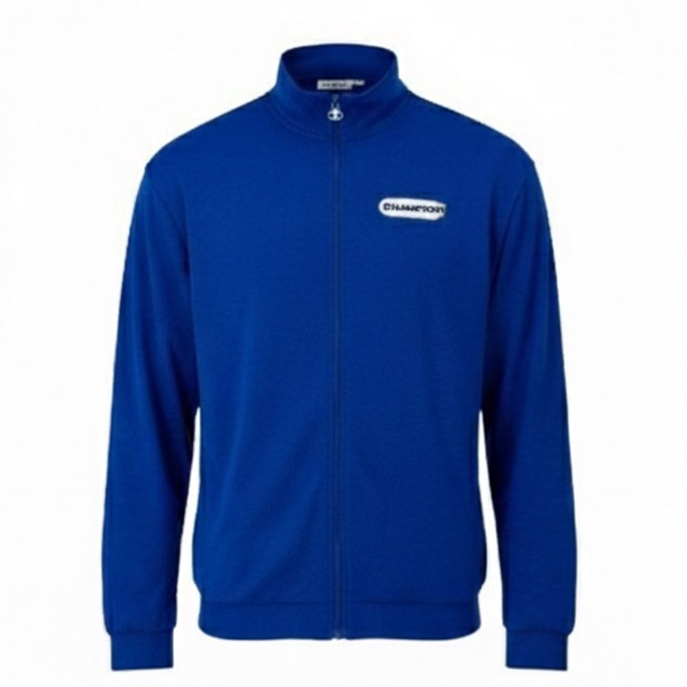 Champion NWT Attack Standard-Fit Mesh Full-Zip Track Jacket Surf The Web Blue